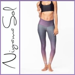 NIYAMA SOL WOMENS OMBRE MAGIC HOUR BAREFOOT  ATHLETIC LOUNGE LEGGINGS